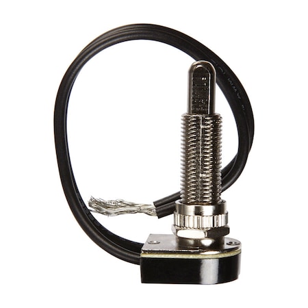 Jandorf Jandorf 6 amps Single Pole Push Button Appliance Switch Black/Silver 1 pk 61212